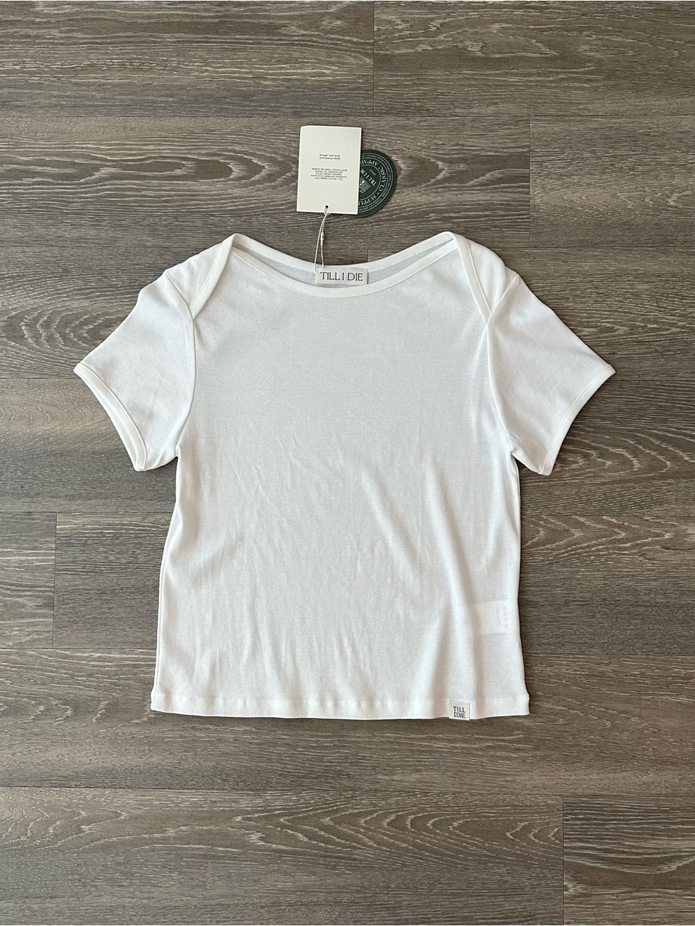 White Short Sleeve Cotton Tee